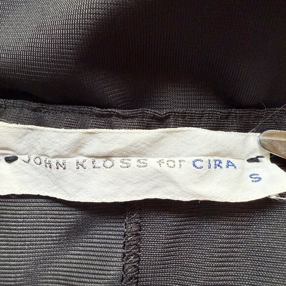 Vintage John Kloss For Cira Size S Black Cap Sleeve Scoop Neck Maxi Nightgown - Picture 7 of 14